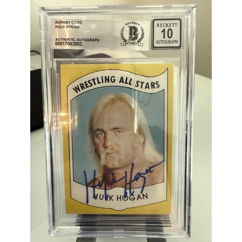 Hulk Hogan 1982 Rookie RC Card Reprint Wrestling All-Stars BGS 10 Auto
